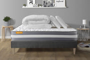 Pacchetto letto completo - Materasso 200x200cm + Box spring con doghe (kit) + 2 cuscini + Piumino - Memo Plus