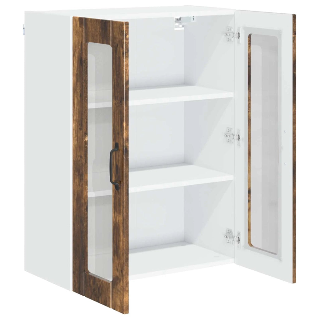 Mobile in vetro da parete LUCCA Rovere Fumo 60 x 31 x 80 cm