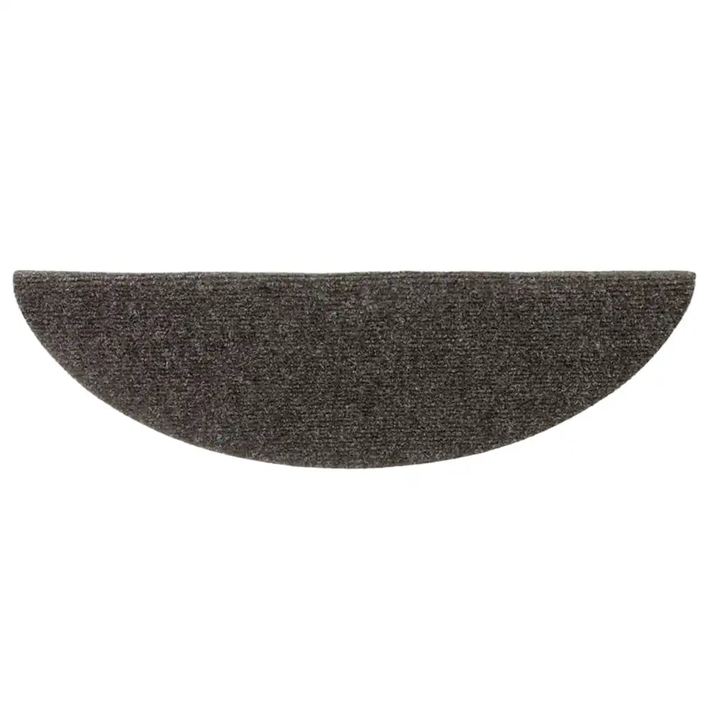 Tappetini per scale autoadesivi 5 pz 56x17x3 cm antracite semicircolari 149690