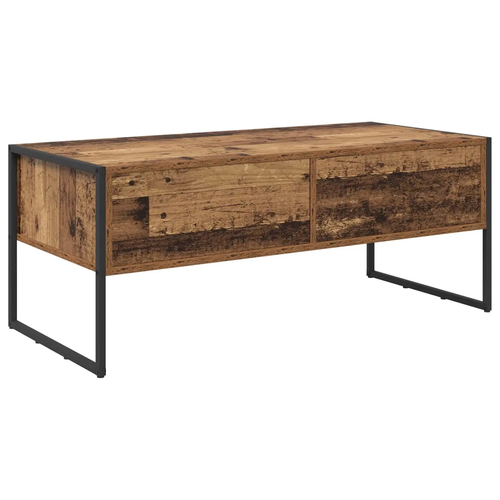 Tavolino da salotto con cassetto Legno vecchio 100 x 46 x 40 cm