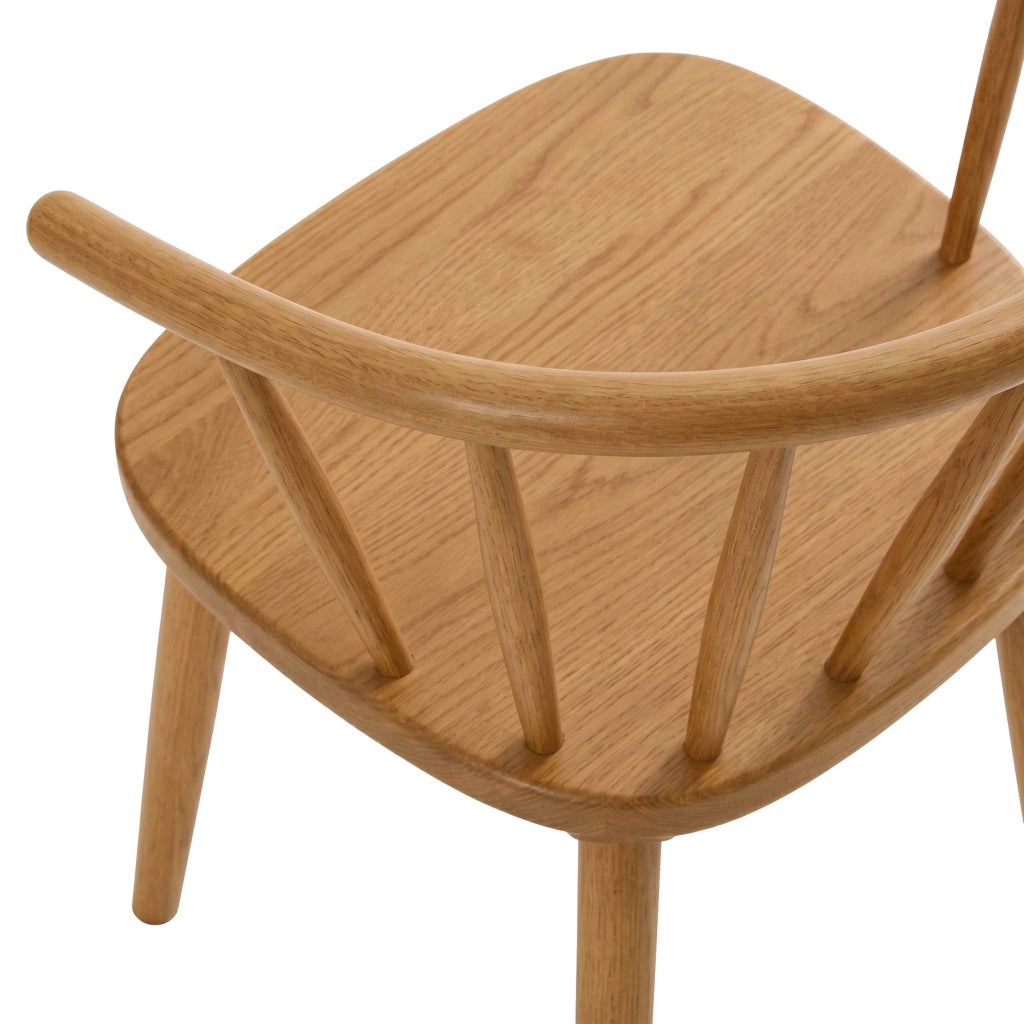 Set di 2 sedie in legno di olmo beige