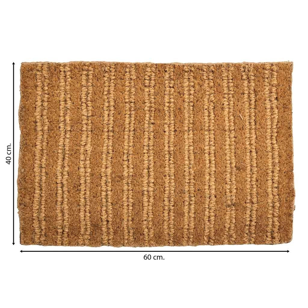 Zerbino fibra nat./gomma marrone 60x40