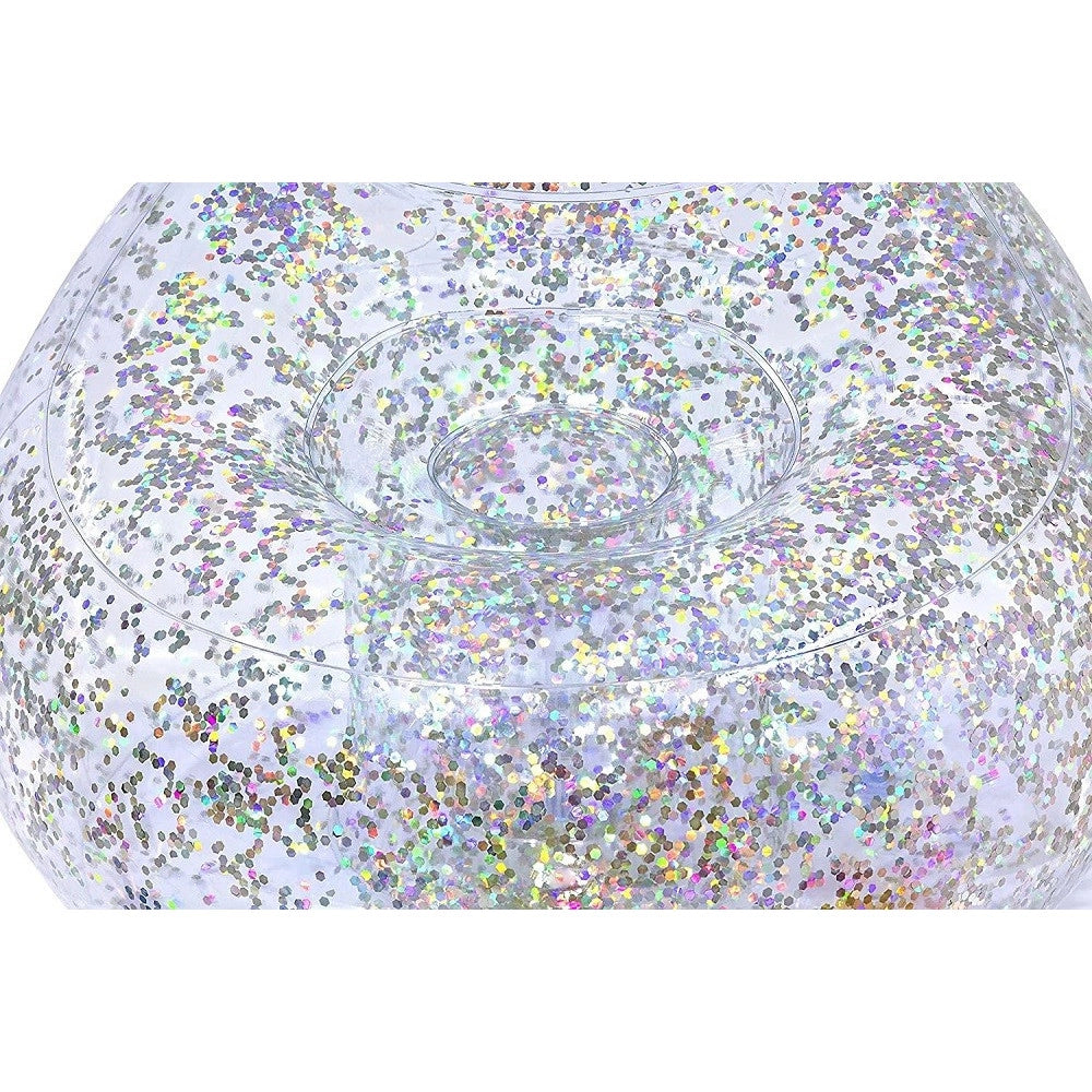 Trade Shop - Poltrona Poltroncina Gonfiabile Glitter Dream 72x72x64cm 2 Camera Ad Aria 75105 -
