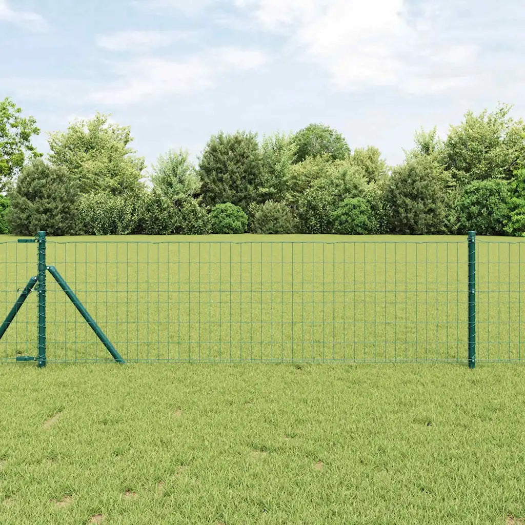 Recinzione da Giardino | Recinzione con Posto Verde 0,8 x 25 m Acciaio e PVC