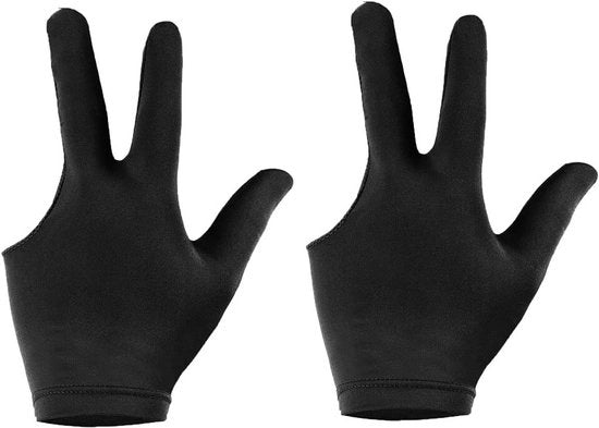 Manopole da Biliardo Plus 2 pezzi per mano sinistra e destra - Nero - Accessori da Snooker - Attrezzatura da Biliardo