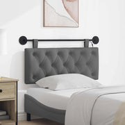 Testiera sospesa Con luce LED Grigio Scuro Tessuto