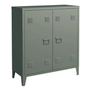 Armadio armadietto per ufficio mobiletto portaoggetti per ufficio officina camera da letto mobiletto per ufficio in metallo con 2 ante 90 x 80 x 33 cm grigio scuro 03_0006338