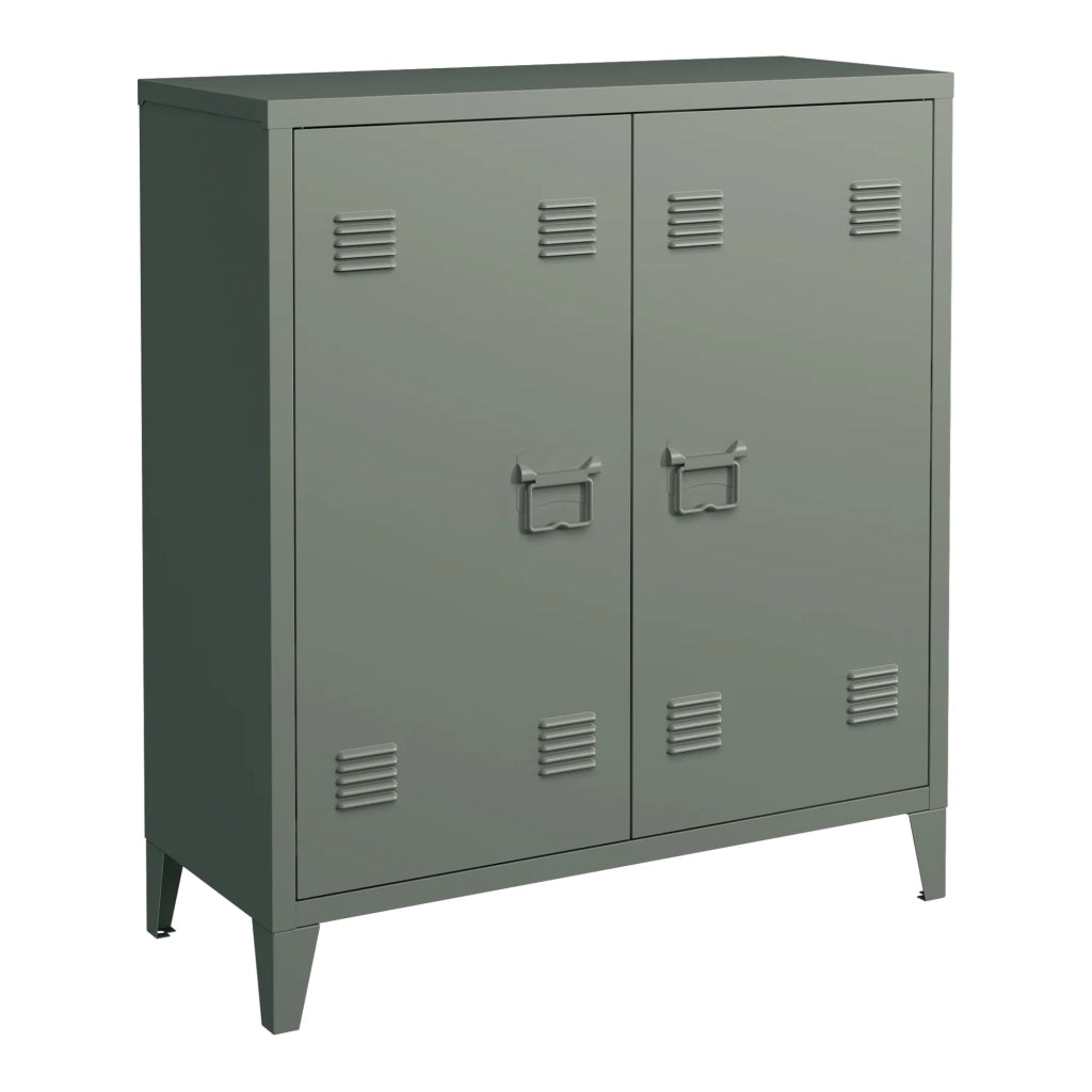 Armadio armadietto per ufficio mobiletto portaoggetti per ufficio officina camera da letto mobiletto per ufficio in metallo con 2 ante 90 x 80 x 33 cm grigio scuro 03_0006338