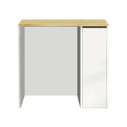 Armadio multiuso grande Axel, Mobile multifunzionale, Mobiletto scarpiera, Guardaroba porta scarpe, 94x60h88 cm, Noce e Bianco