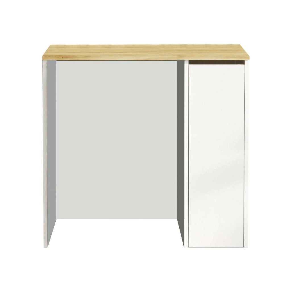 Armadio multiuso grande Axel, Mobile multifunzionale, Mobiletto scarpiera, Guardaroba porta scarpe, 94x60h88 cm, Noce e Bianco