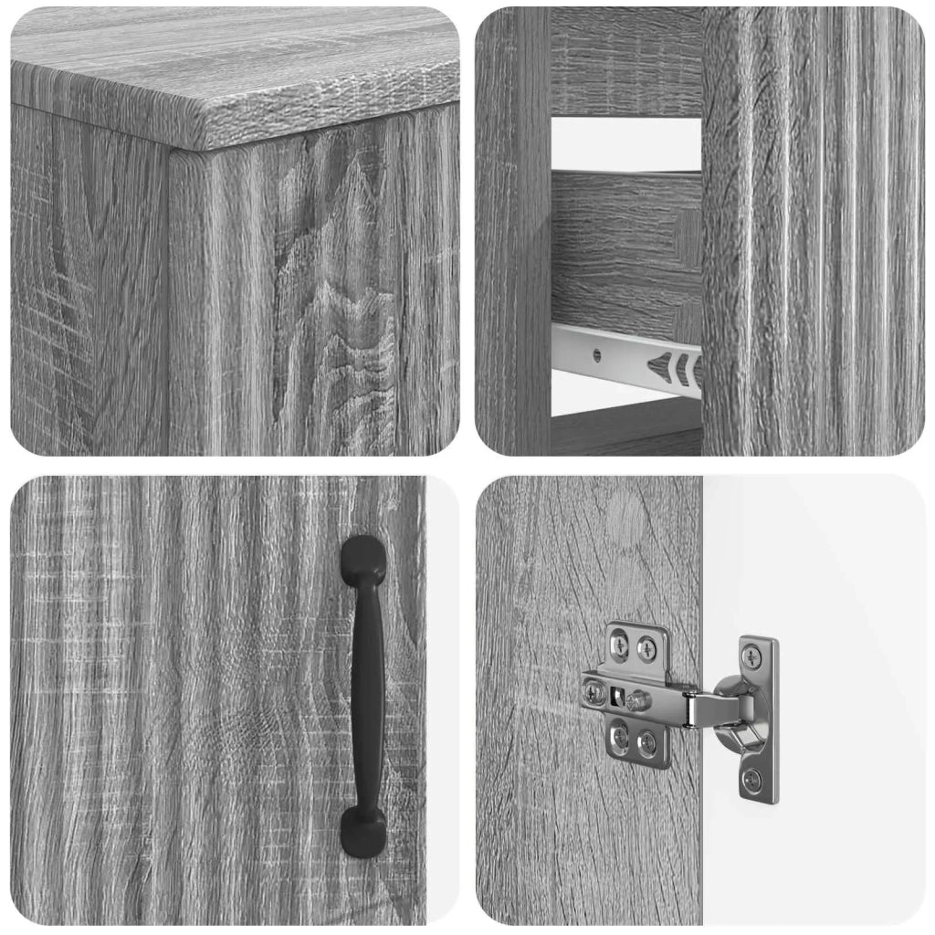 Set di Armadi da Bagno da 2 Pezzi HOORN Sonoma grigio 3418041
