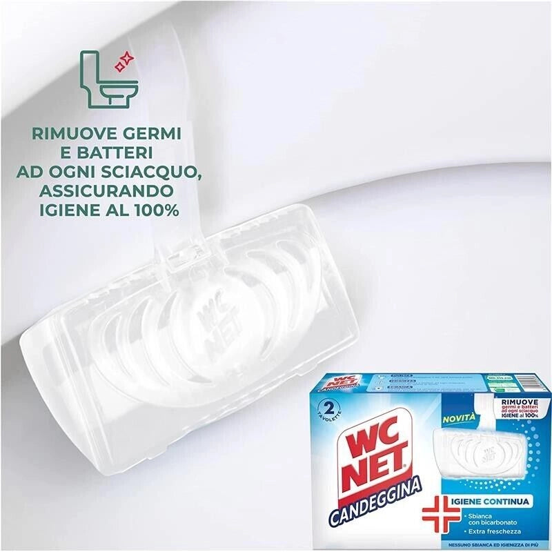 WC NET 2 PZ TAVOLETTE IGIENIZZANTI CON CANDEGGINA