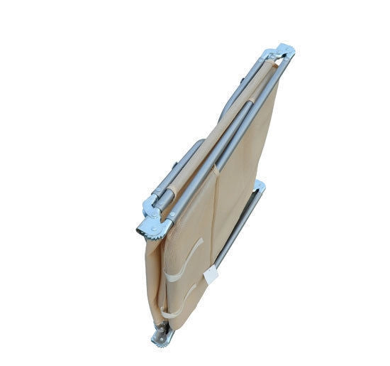Lettino da giardino pieghevole con cuscino ¨C zephmum ¨C crema 120kg