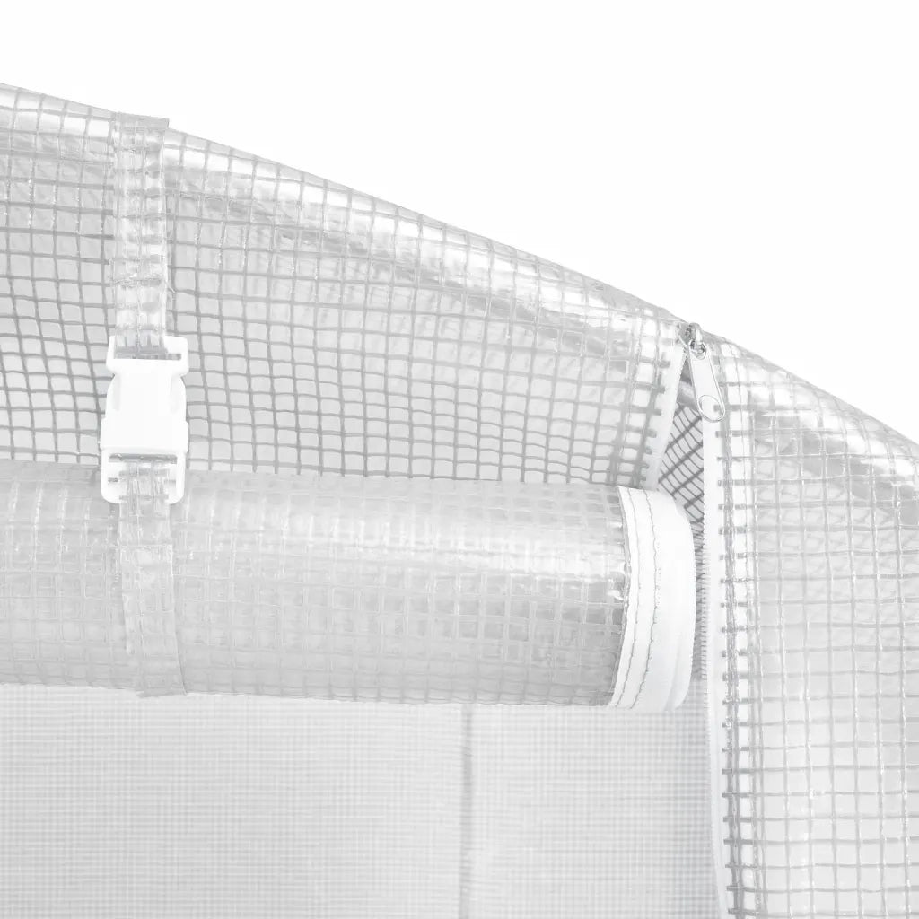 Serra con Telaio in Acciaio Bianco 20 m² 10x2x2 m 3188031