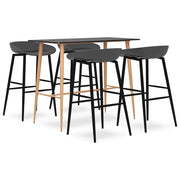 Set da Bar 5 pz Nero e Grigio cod mxl 14999