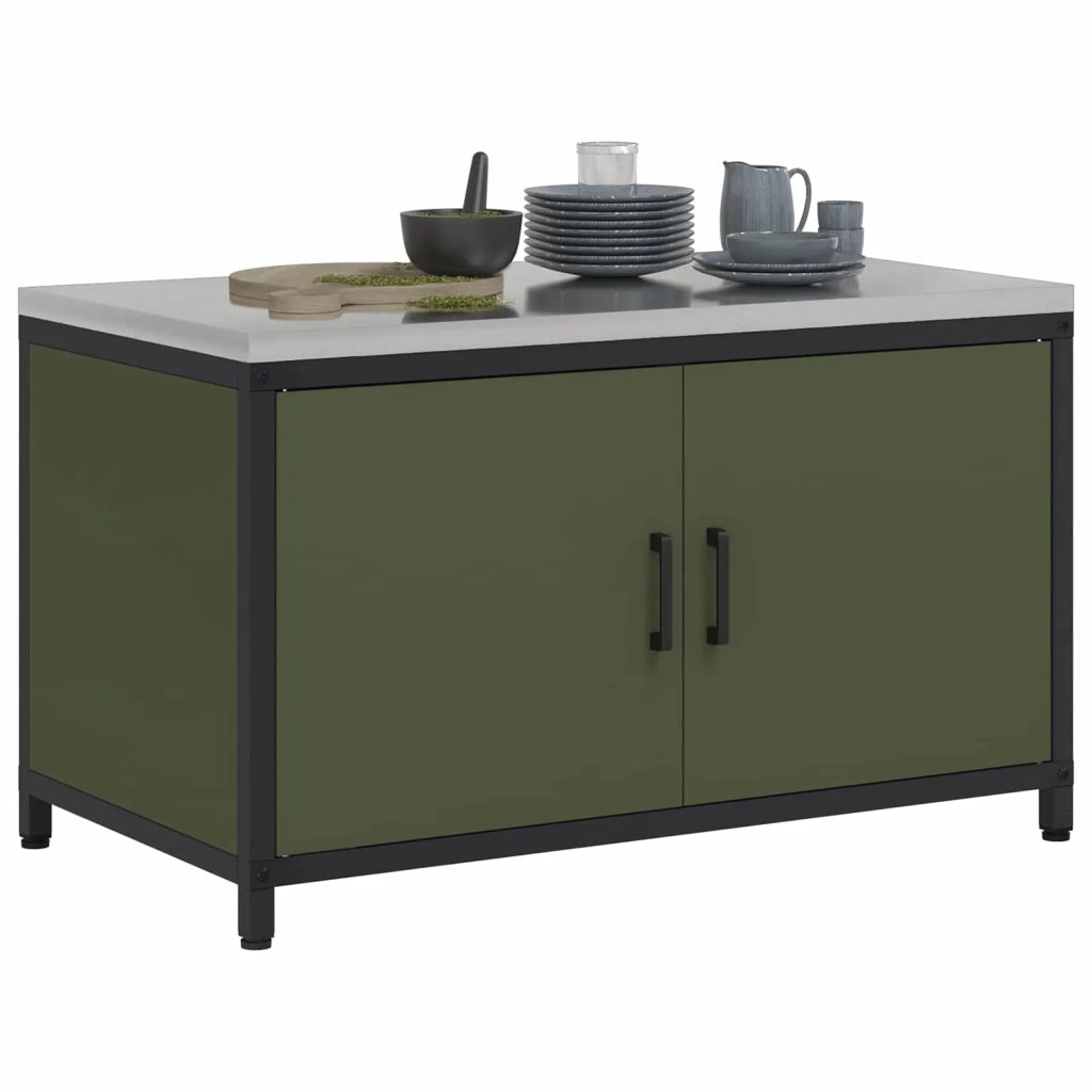 Stoccaggio in cucina Verde oliva 90 x 50 x 53 cm Acciaio 874999