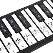 Etichette per tastiera pianoforte - rimovibili - trasparenti - adatti per principianti - lezioni di musica - 88 tasti