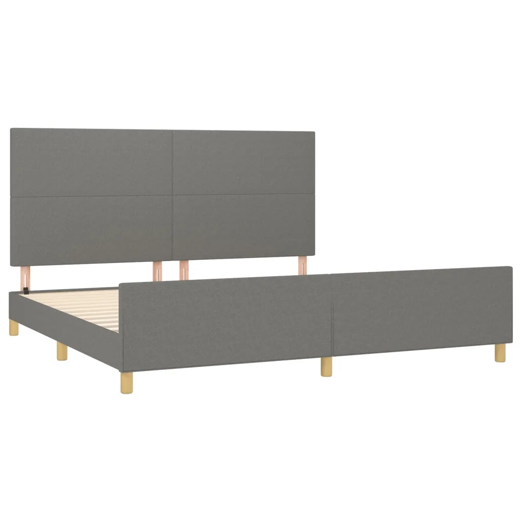 Giroletto senza Materasso Grigio Scuro 200x200 cm Tessuto 3124920