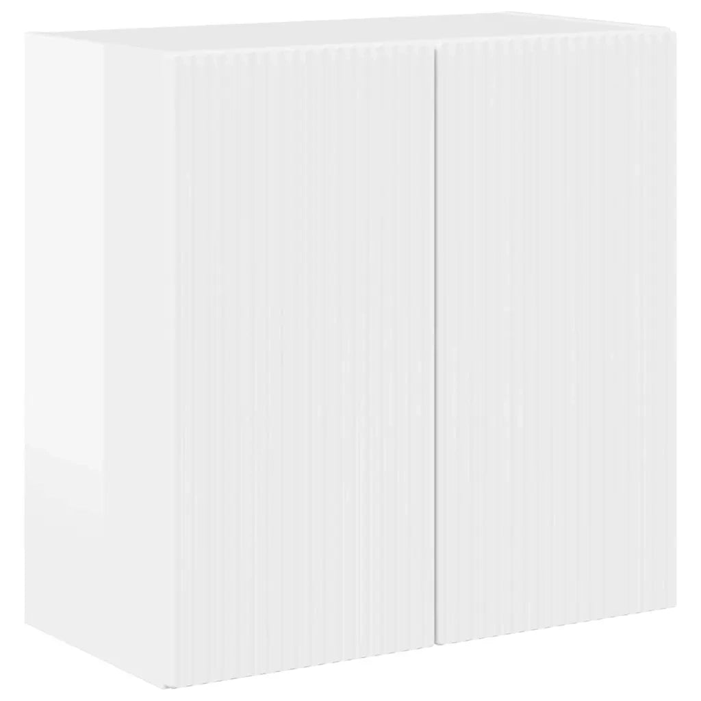 Mobile TV da parete-Mobile TV a Muro-Credenza TV Bianco Lucido 59,5 x 31 x 60 cm