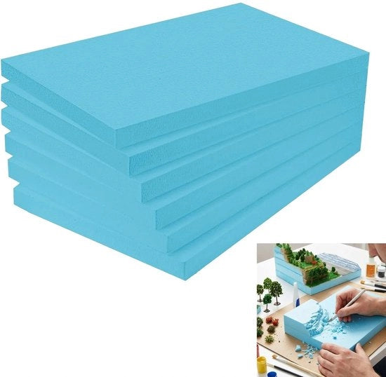 Impastatrice per modello in schiuma - 6 pezzi - 40x29x2 cm - Ideale per modellismo/bricolage - Senza odore/senza inquinamento - Fissa la forma per un lavoro preciso - Impasti in schiuma