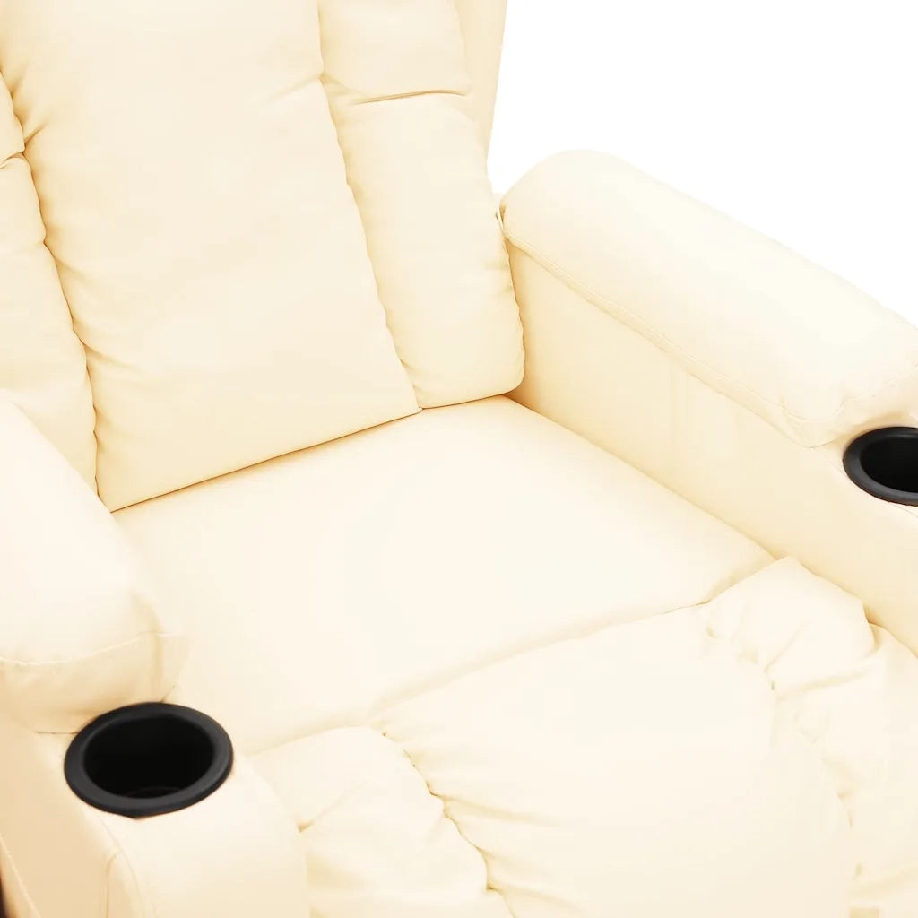 Divano Sedia-Poltrona Massaggiante Crema in Similpelle 845285