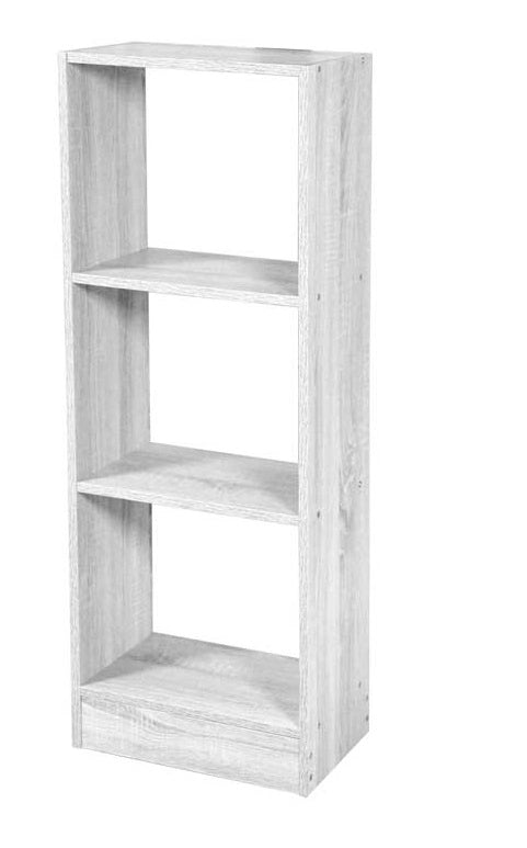 GAIA SCAFFALE LIBRERIA IN LEGNO A 3 RIPIANI 40X24XH105 CM IN COLORE BIANCO