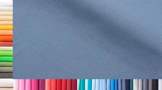 Tessuto a maglia XXL per metro | Doppio: 75 cm largo | Singolo: 150 cm largo | Colore: 37 Azzurro Colombe | 1 m lungo | 96% cotone, 4% elastan | Jersey | 1buy3 | Prezzo base per metro quadrato: € 10,66