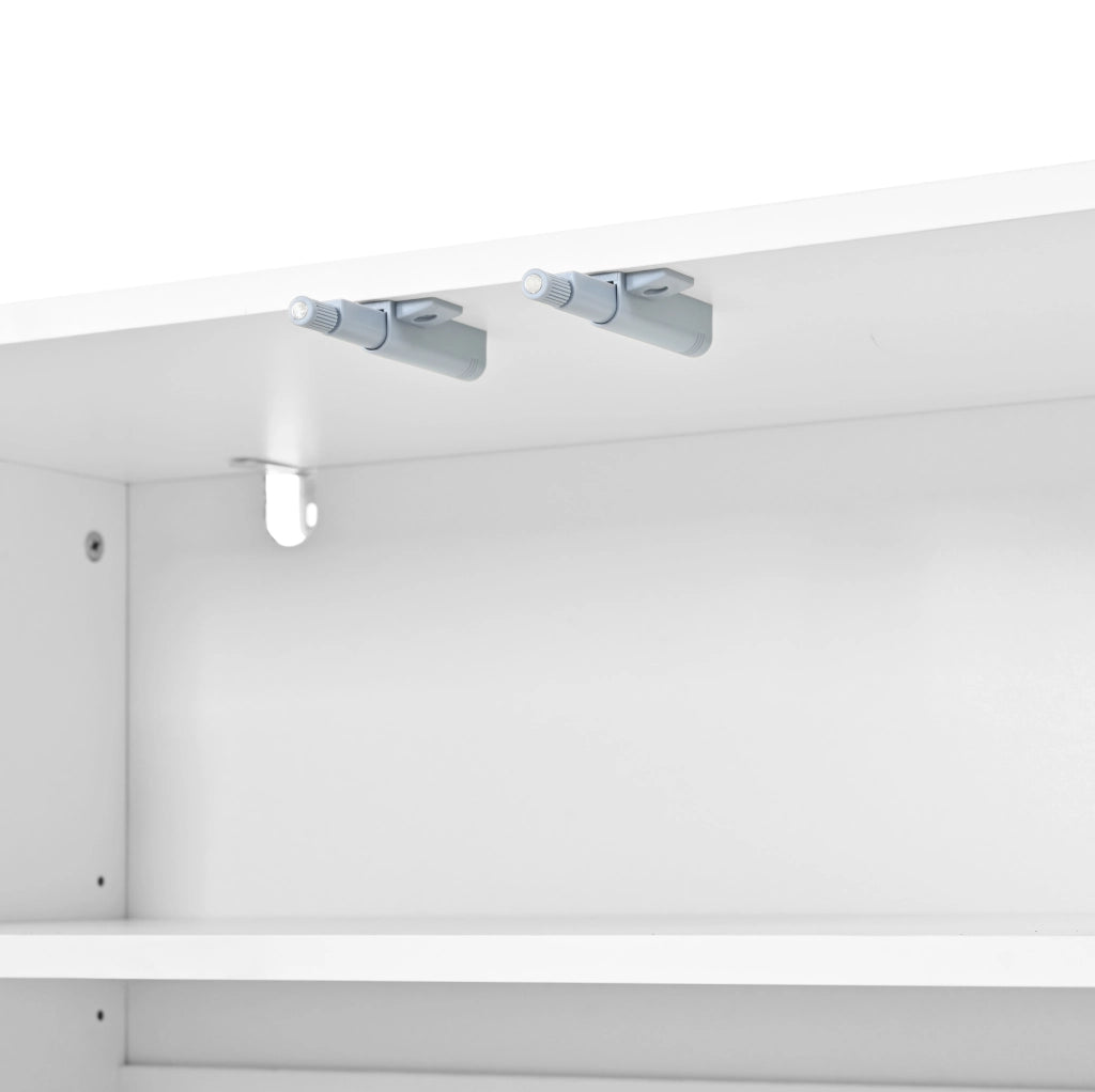 Scarpiera Sideboard a 3 ante 120x37x80 cm in PB e MDF bianco