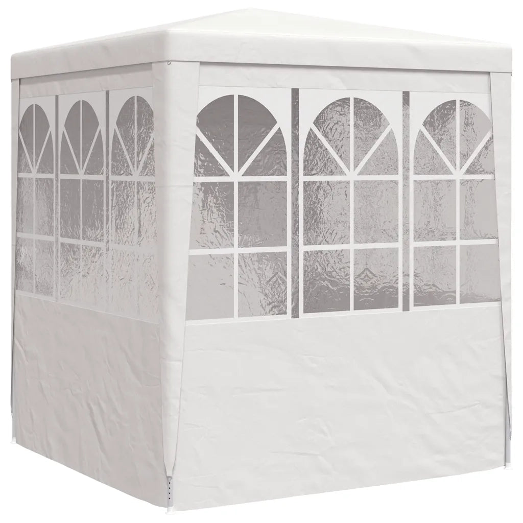 Gazebo | Pergolato Professionale con Pareti 2,5x2,5 m Bianco 90 g/m2