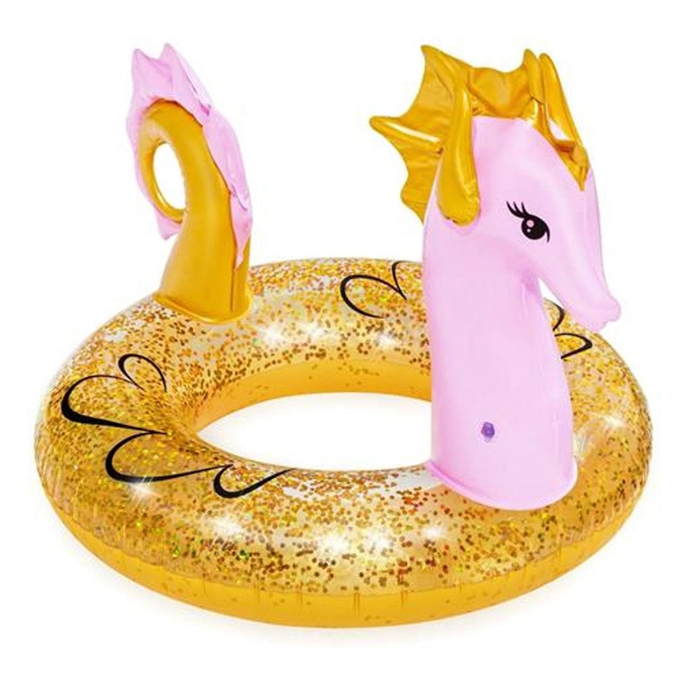 Trade Shop - Bestway Salvagente Fashion Cavalluccio Marino Glitterato Ciambella Gonfiabile -