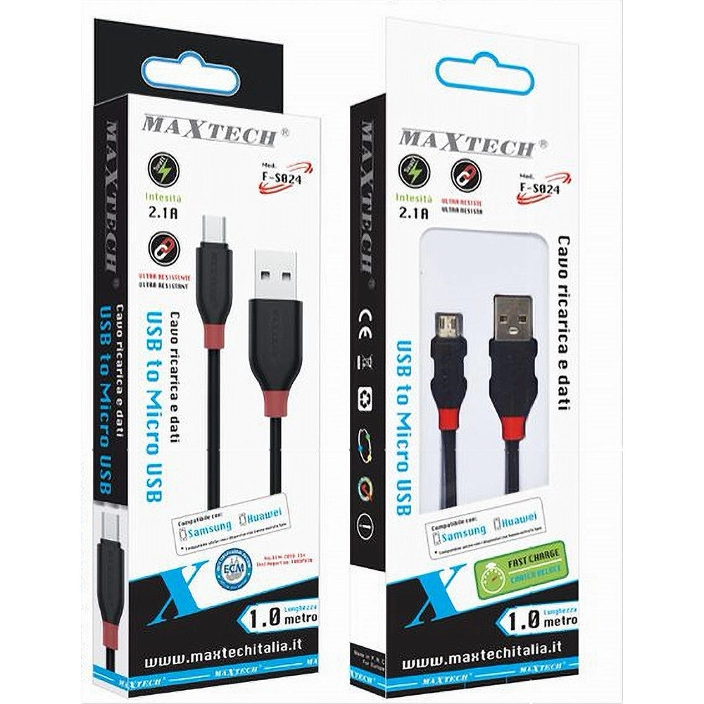 Trade Shop - Cavo Usb A Micro Usb 2.1a Ricarica Veloce Dati Filo Ultra Resistente 1 Mt F-s024 -