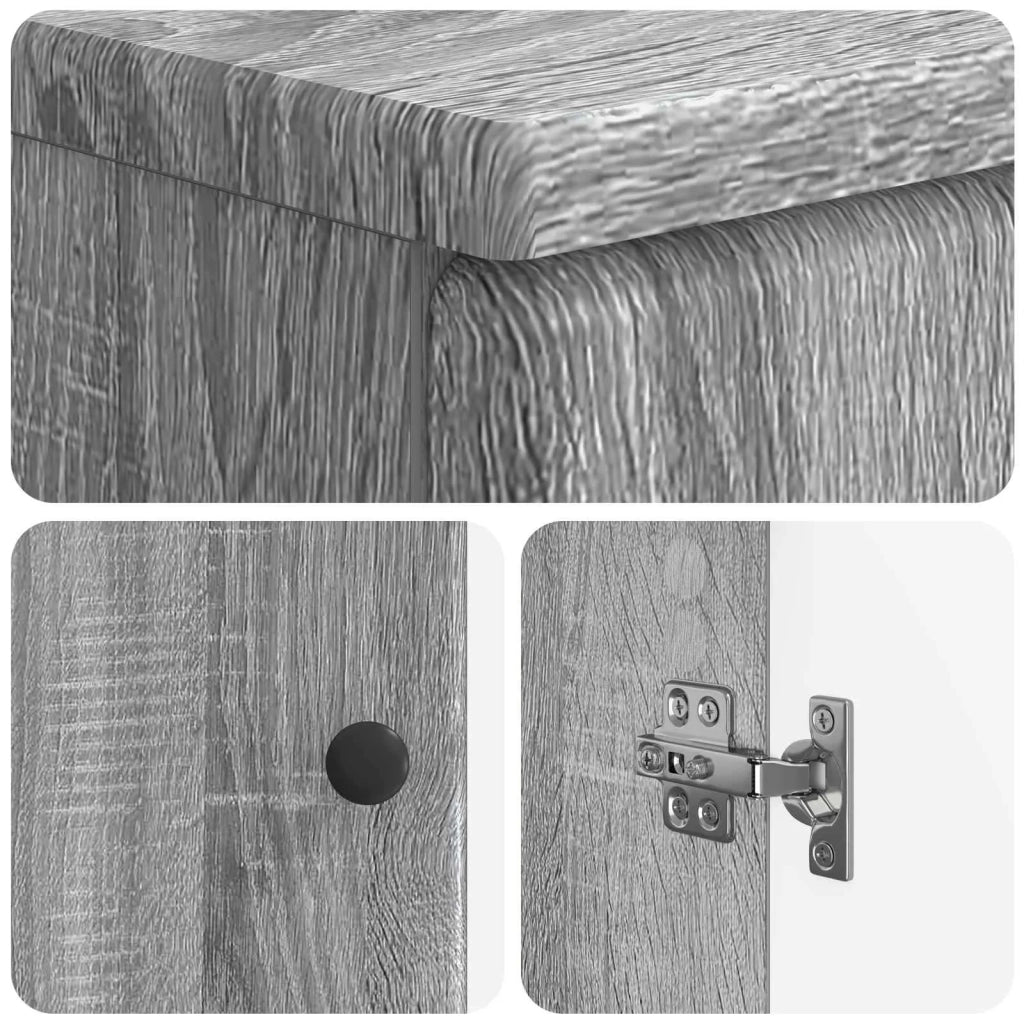 Armadio per Lavabo da Bagno BREDA Sonoma grigio 897451