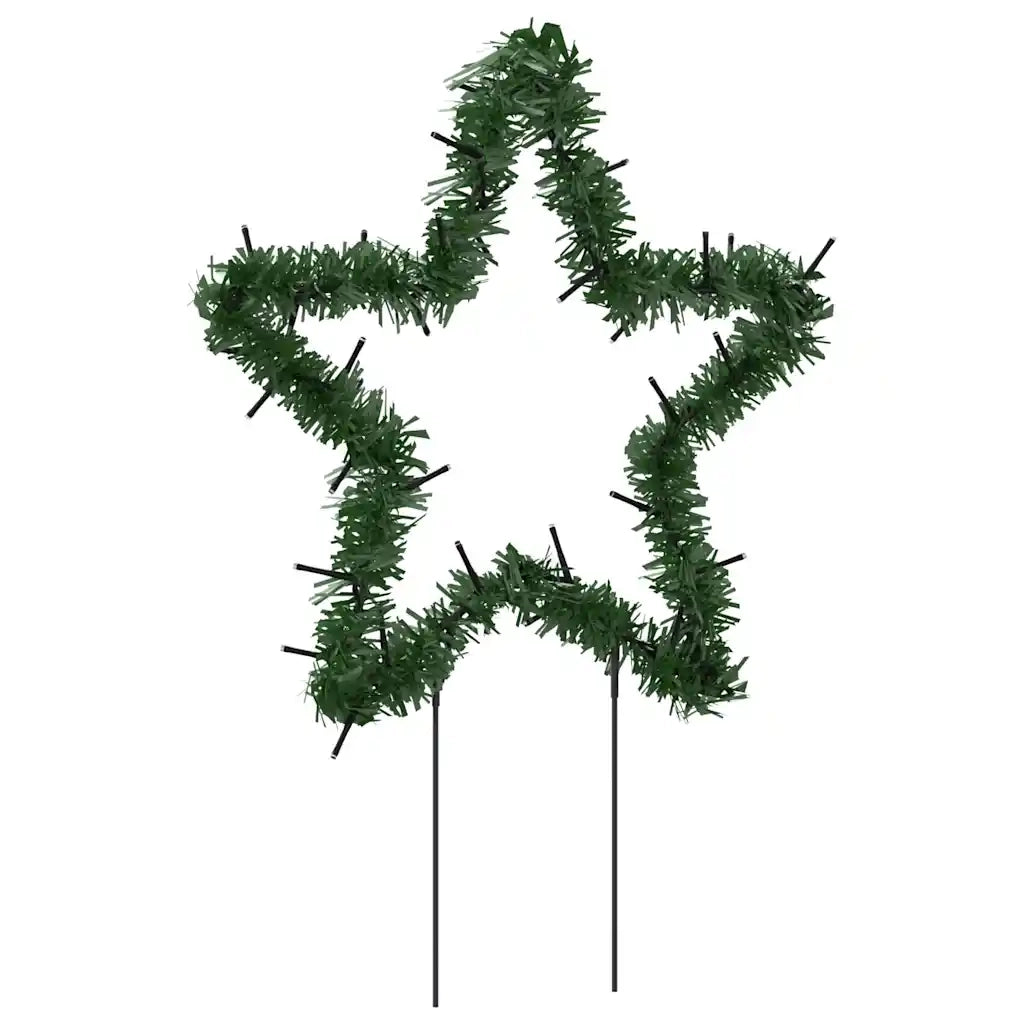 Decorazioni Luminose Natalizie Picchetti 3pz Stella 50LED 29cm 357726