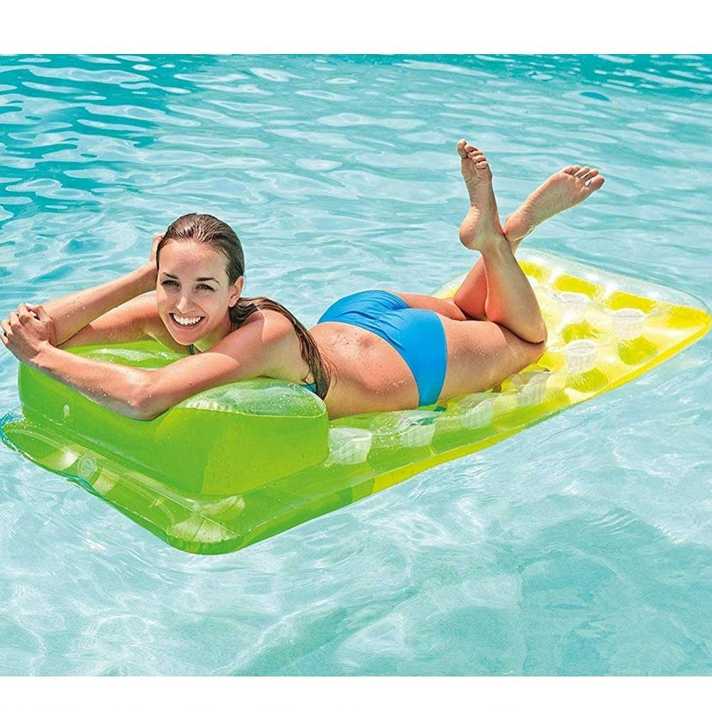 Trade Shop - Materassino Isola Gonfiabile Con Buchi In Pvc Mare Piscina 188 X 71 Cm 3 Colori -