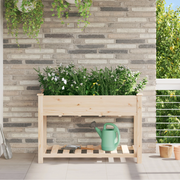 Fioriera da Giardino con Mensola 115x59x76 cm in Legno Massello di Pino