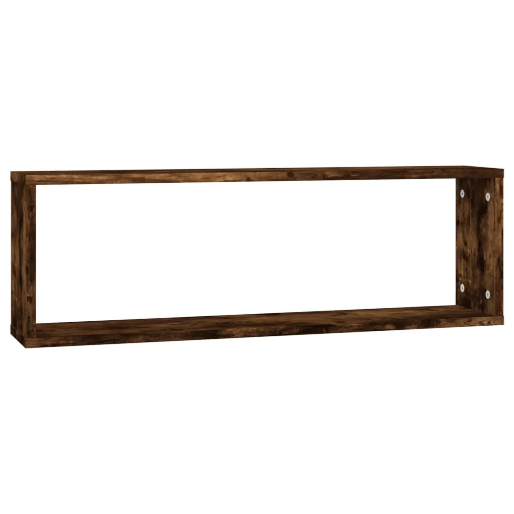 Mensole Muro Cubo 4 Rovere Fumo 80x15x26,5cm Legno Multistrato cod mxl 32906