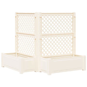 Vaso Grande con Direzione 2 pcs Bianco 143 x 143 x 133,5 cm PP