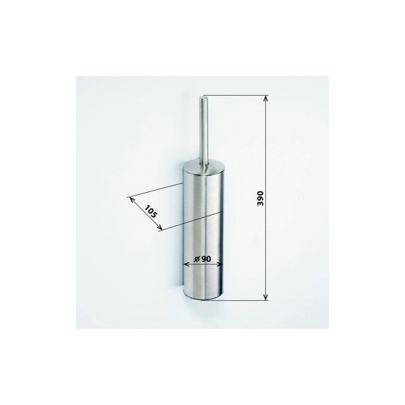 Scopino NEO in acciaio bianco con coperchio 39x10,5x Ø9cm