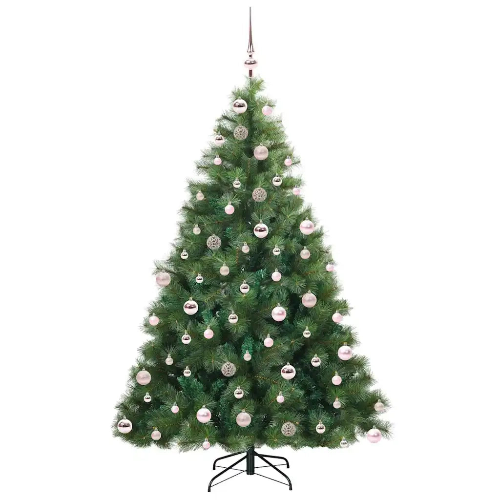 Albero di Natale | Decorazioni natalizie artificiale con 300 LED Verde 180 cm PE e PVC