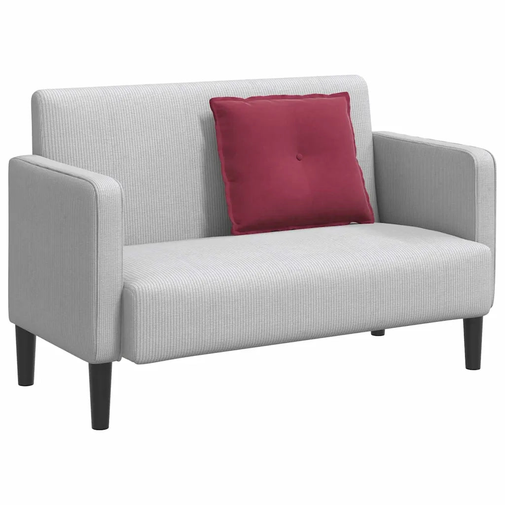 Cuscino per Schiena | Cuscino dorsale Rosso Vino 60 x 50 cm Tessuto in Cords