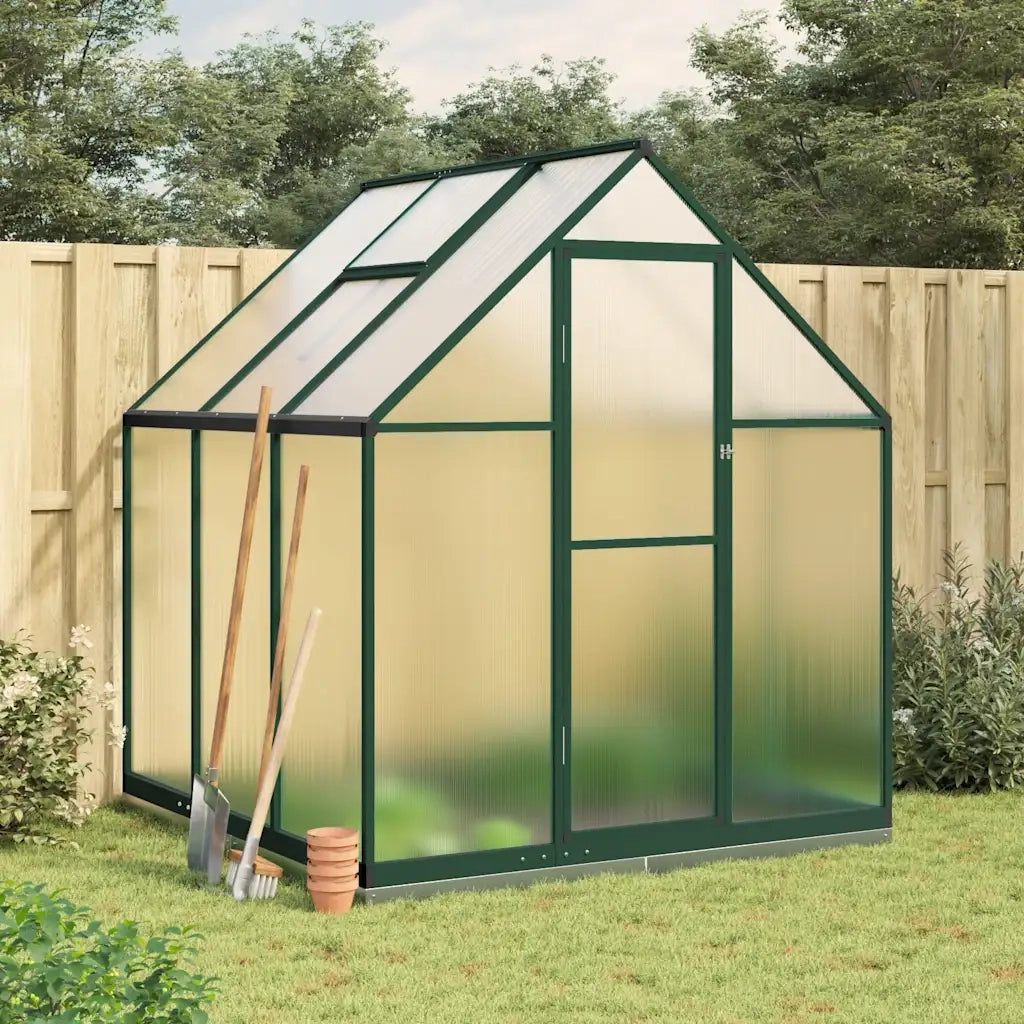 vidaXL Telaio Serra con Base Verde 169x169x202 cm in Alluminio