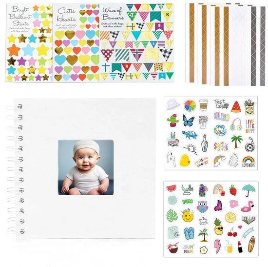 Albumo fotografico 17x17cm - 20 pagine - Progettazione personalizzata - Carta non acida - Forma a spirale - Cartone di alta qualità