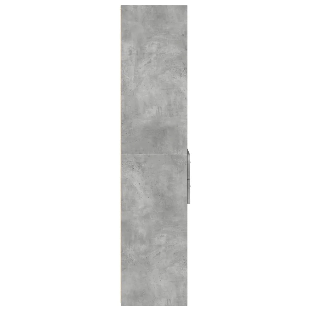 Credenza | Madia | Buffet da pranzo | Armadio da pranzo Grigio Cemento 50x42,5x185 cm in Legno Multistrato