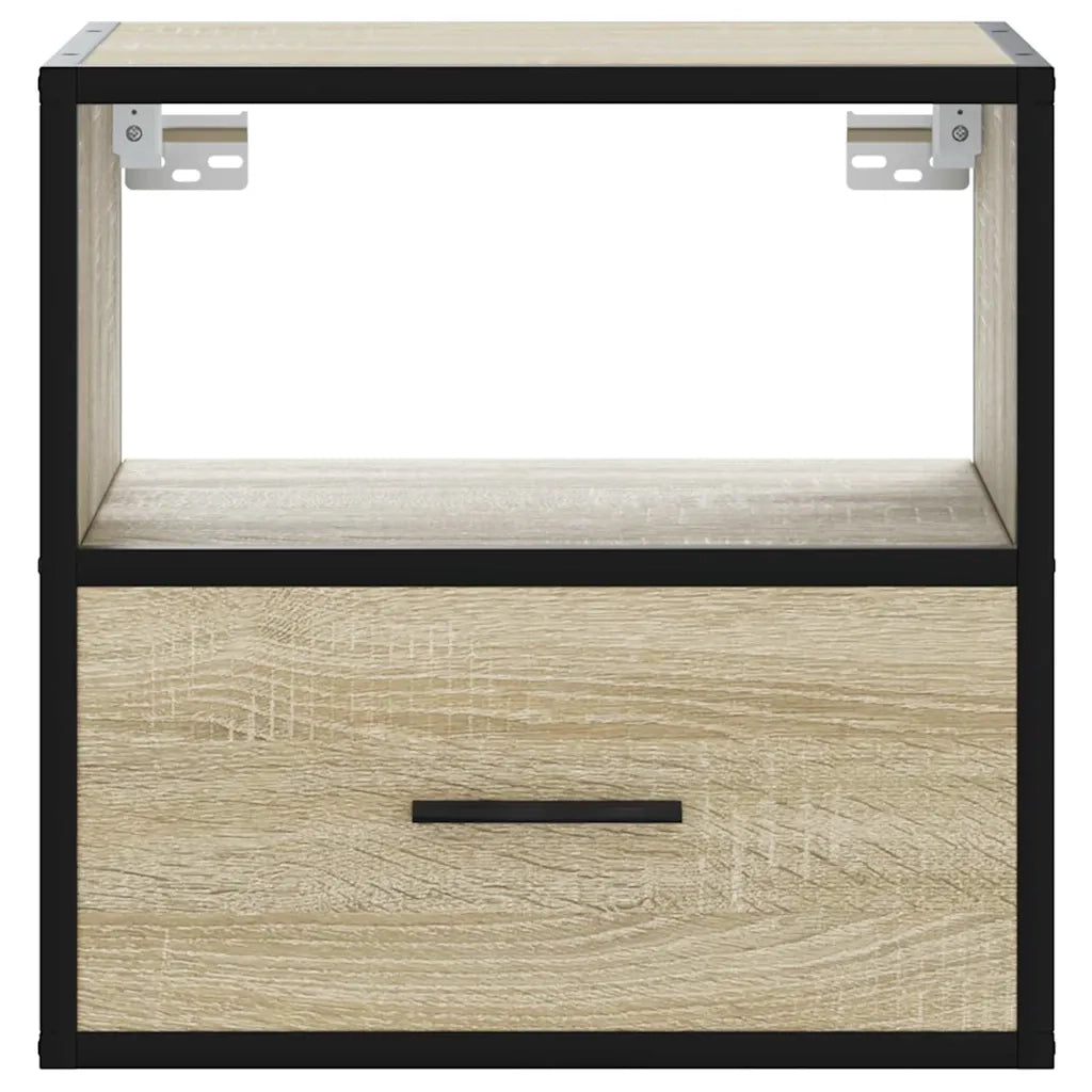 vidaXL Comodini a Muro 2 pz Rovere Sonoma 40x31x39,5 cm
