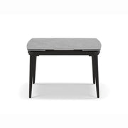 Tavolo da pranzo allungabile 110X72 Pietra Grigia modello ZANTE fino a a 160 CM per sala da pranzo, cucina e soggiorno, design moderno con top in grès ceramico