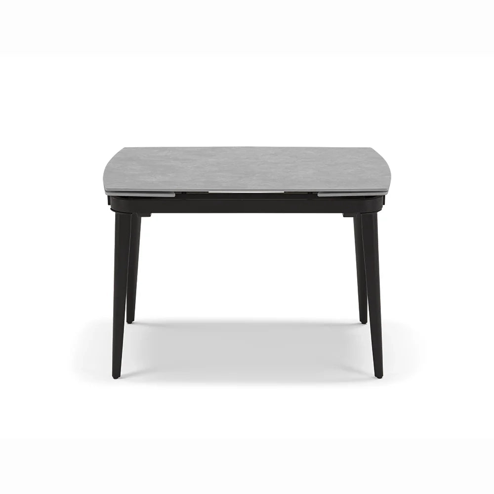 Tavolo da pranzo allungabile 110X72 Pietra Grigia modello ZANTE fino a a 160 CM per sala da pranzo, cucina e soggiorno, design moderno con top in grès ceramico