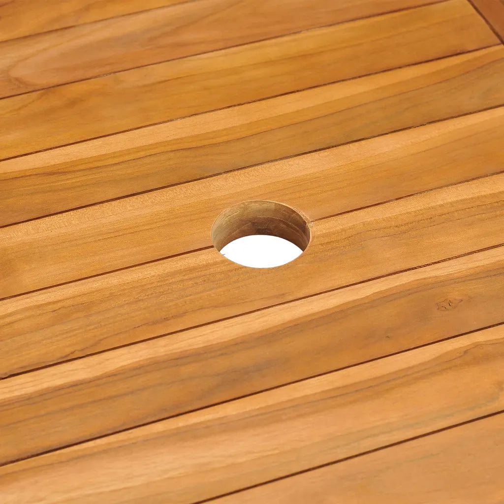 Set da Pranzo per Giardino 9 pz in Legno Massello di Teak 3154922