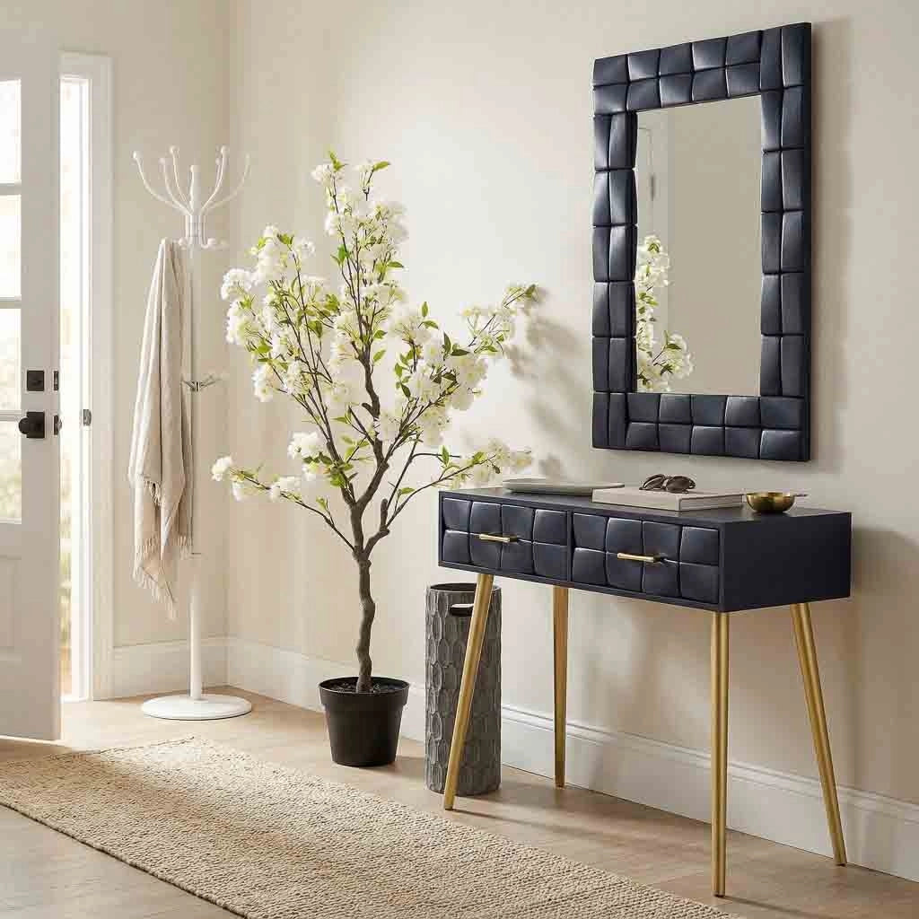Pianta di ciliegio artificiale decorativa bianco 74x69x132
