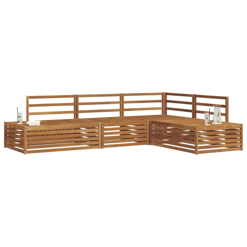Set di divani da esterno-Sofa da giardino 4 Pezzo Naturale 324865