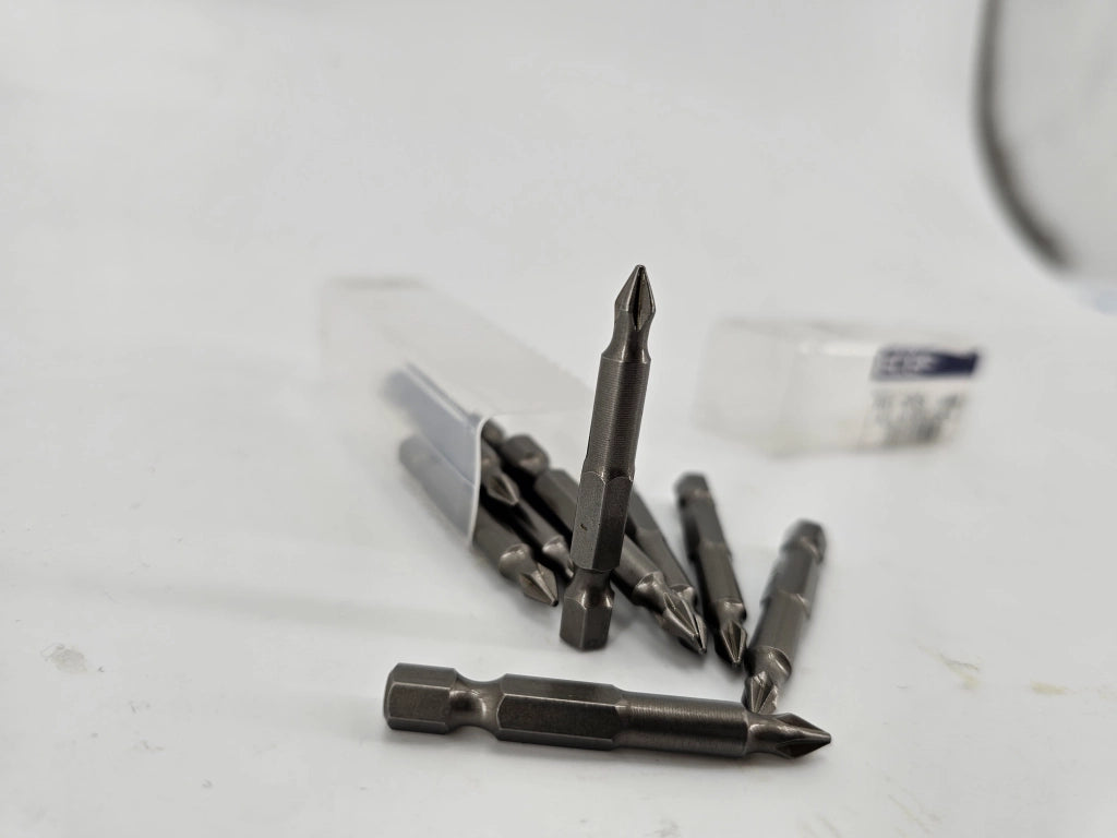 INSERTI PROLUNGATI PER VITI CON IMPRONTA A CROCE 'PHILLIPS' PH 2 - 10 pezzi- ECEF
